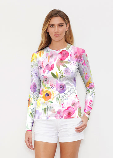 Spring Crush Pink (16061) ~ Long Sleeve Rash Guard