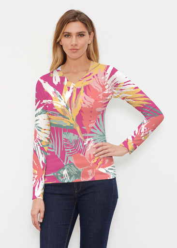 Havana (16152) ~ Butterknit Long Sleeve V-Neck Top