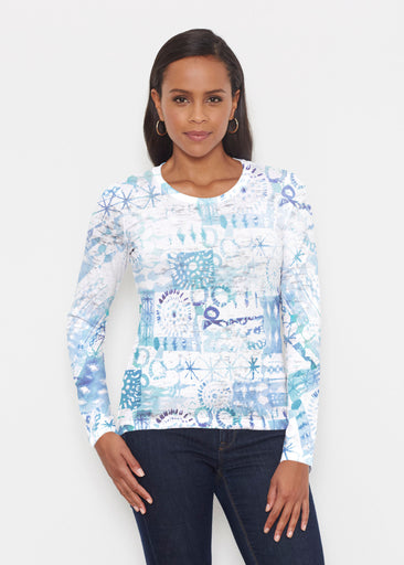 Ferris Wheel Blue (16186) ~ Signature Long Sleeve Crew Shirt