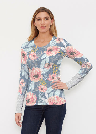 Blossoming Blooms (16226) ~ Thermal Long Sleeve Crew Shirt