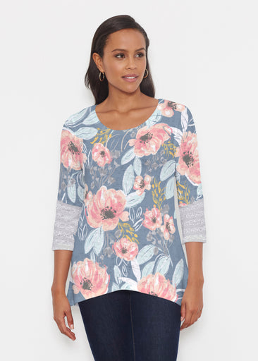 Blossoming Blooms (16226) ~ Katherine Hi-Lo Thermal Tunic