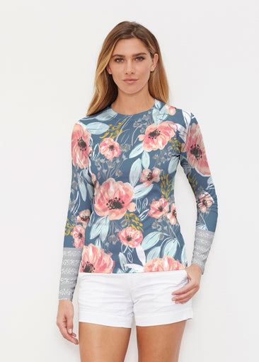 Blossoming Blooms (16226) ~ Long Sleeve Rash Guard