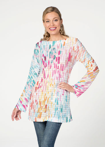 Rainbow Rain (16227) ~ Banded Boatneck Tunic