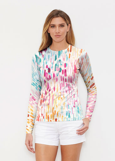 Rainbow Rain (16227) ~ Long Sleeve Rash Guard