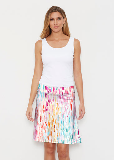 Rainbow Rain (16227) ~ Silky Brenda Skirt 21 inch