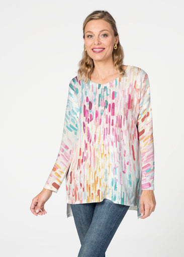 Rainbow Rain (16227) ~ Slouchy Butterknit Top