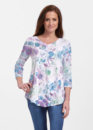 Violet (16228) ~ V-neck Flowy Tunic