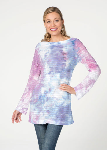 Boho Ice (16230) ~ Banded Boatneck Tunic