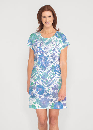 Capizee (16231) ~ French Terry Short Sleeve Crew Dress