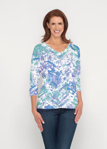 Capizee (16231) ~ Signature 3/4 Sleeve V-Neck Top