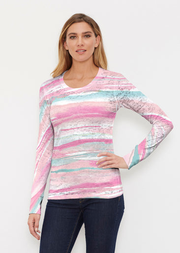 Sand Dunes Pink (16250) ~ Thermal Long Sleeve Crew Shirt