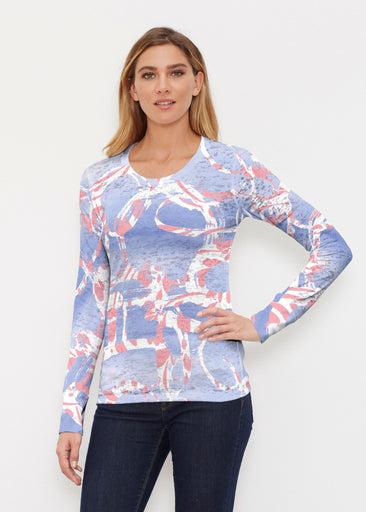 Round About Perri (16253) ~ Thermal Long Sleeve Crew Shirt