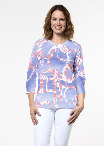 Round About Perri (16253) ~ Signature 3/4 Sleeve Crew Neck Top
