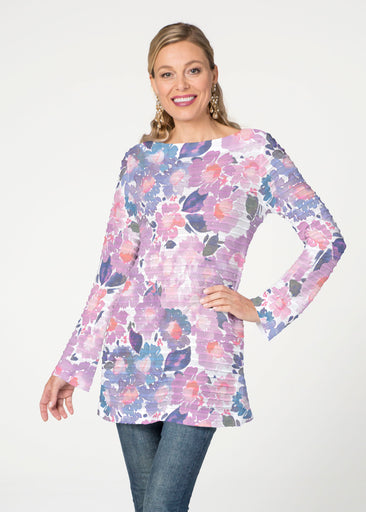 Lilac (16255) ~ Banded Boatneck Tunic