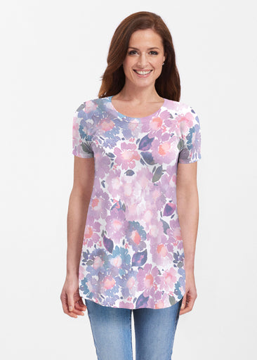 Lilac (16255) ~ Short Sleeve Butterknit tunic