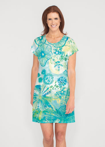 Sand Dollar Aqua (16256) ~ Lucy Tee Dress