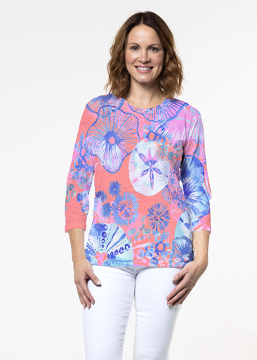 Sand Dollar (16257) ~ Signature 3/4 Sleeve Crew Neck Top