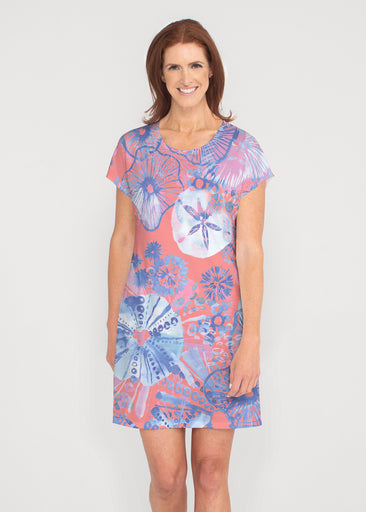 Sand Dollar (16257) ~ French Terry Short Sleeve Crew Dress