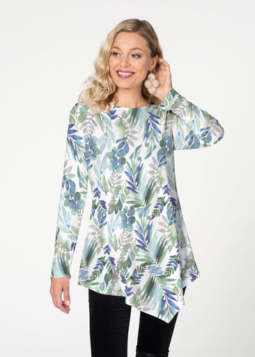 Leah Leaves (16258) ~ Asymmetrical French Terry Tunic