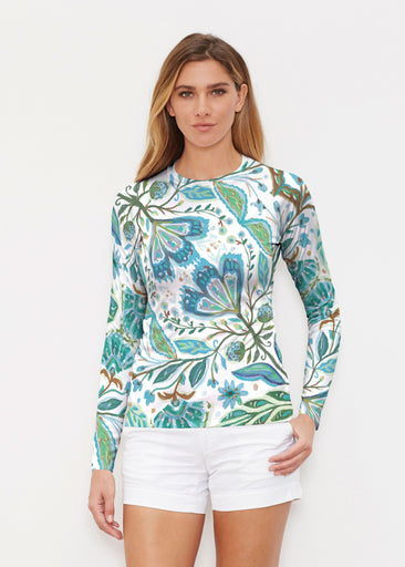 Spring Fantasy Green (17172) ~ Long Sleeve Rash Guard