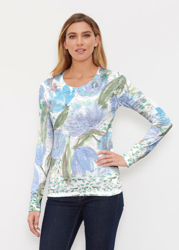 Monet Blue (17178) ~ Thermal Long Sleeve Crew Shirt