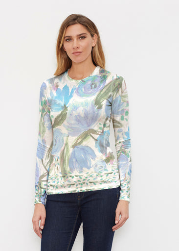 Monet Blue (17178) ~ Butterknit Long Sleeve Crew Top