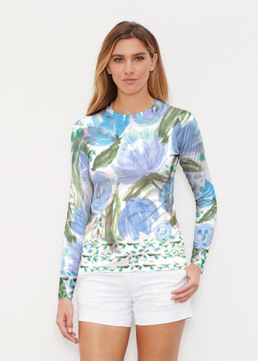 Monet Blue (17178) ~ Long Sleeve Rash Guard