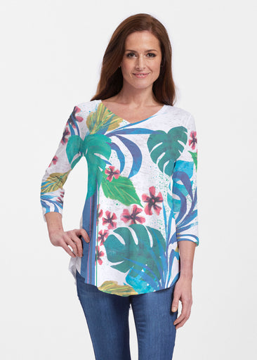 Jungle Stripe (17186) ~ Signature V-neck Flowy Tunic