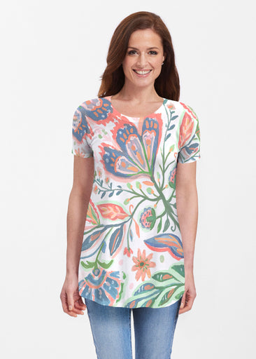 Spring Fantasy Pink (17225) ~ Butterknit Short Sleeve Tunic