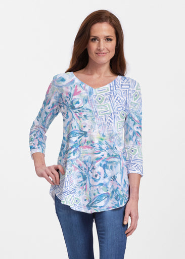 Lilly (17234) ~ V-neck Flowy Tunic