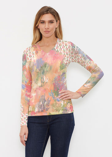 Warm Desert Vibes (17248) ~ Butterknit Long Sleeve V-Neck Top