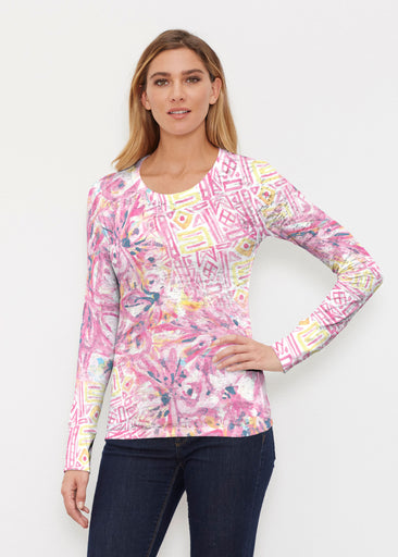 Lilly Pink (17250) ~ Thermal Long Sleeve Crew Shirt