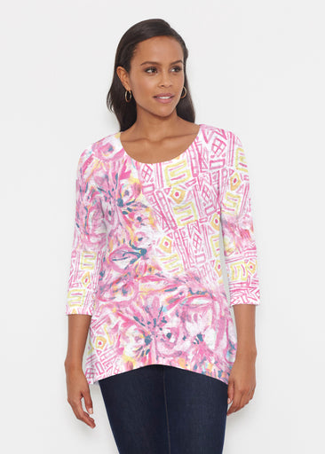 Lilly Pink (17250) ~ Katherine Hi-Lo Thermal Tunic