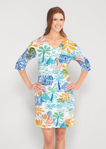 Bahama Mama (17256) ~ Lucy 3/4 Sleeve V-Neck Dress