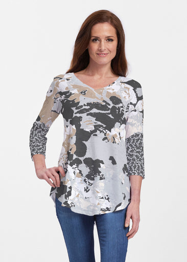 Frosted Gold (19109) ~ Signature V-neck Flowy Tunic