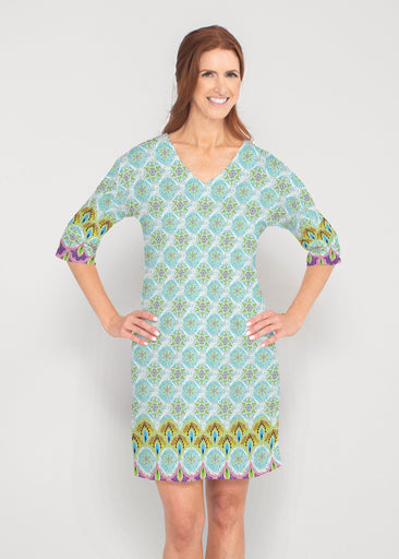 Izzy (19199) ~ Lucy 3/4 Sleeve V-Neck Dress