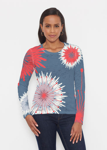 Flower Burst RWB (2027) ~ Signature Long Sleeve Crew Shirt