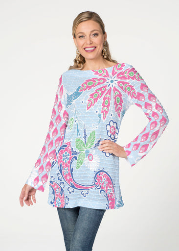 Tropical Island (2029) ~ Banded Boatneck Tunic