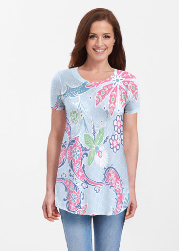 Tropical Island (2029) ~ Short Sleeve Butterknit tunic