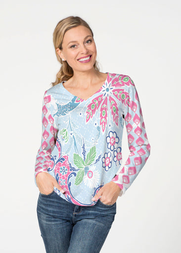 Tropical Island (2029) ~ French Terry V-neck Top