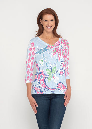 Tropical Island (2029) ~ Signature 3/4 Sleeve V-Neck Top