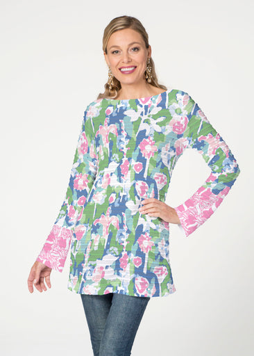 Tiptoe Tulips (20416) ~ Banded Boatneck Tunic