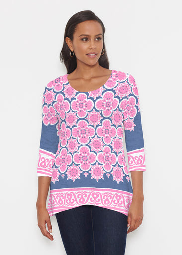 Isabella Pink (22059) ~ Katherine Hi-Lo Thermal Tunic