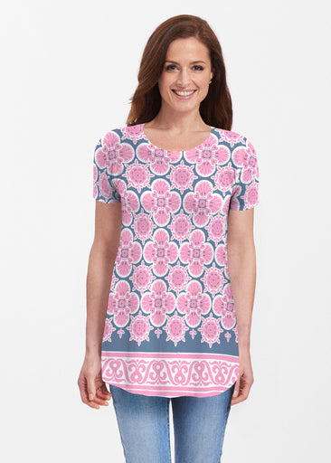 Isabella Pink (22059) ~ Butterknit Short Sleeve Tunic