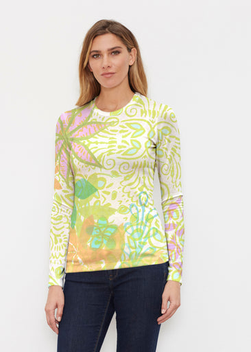 Kauai Lime (2301) ~ Butterknit Long Sleeve Crew Top