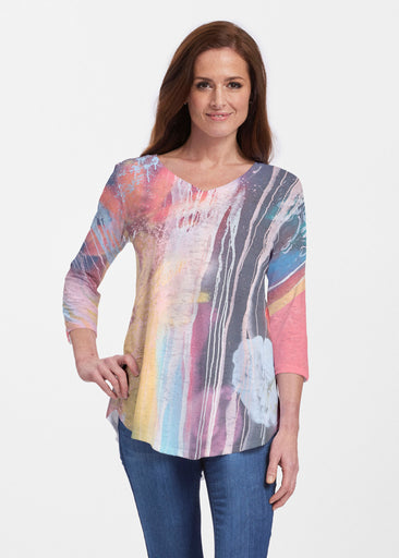 Graffiti Floral (25020) ~ Signature V-neck Flowy Tunic