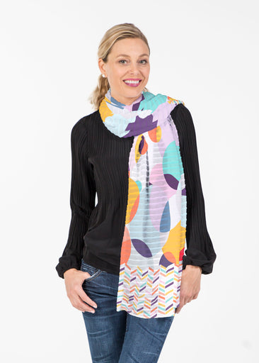 Marble Chevron (25065) ~ Banded Scarf