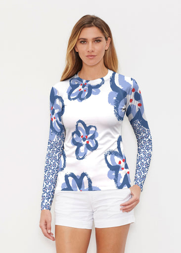 Painted Blooms (25068) ~ Long Sleeve Rash Guard