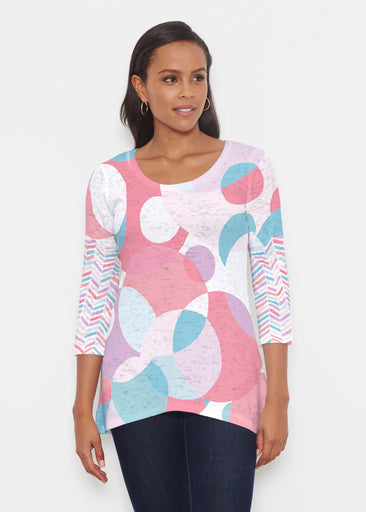 Marble Chevron Pastel (25111) ~ Katherine Hi-Lo Thermal Tunic