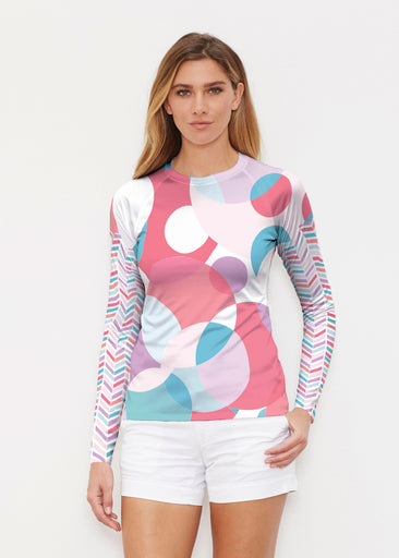 Marble Chevron Pastel (25111) ~ Long Sleeve Rash Guard